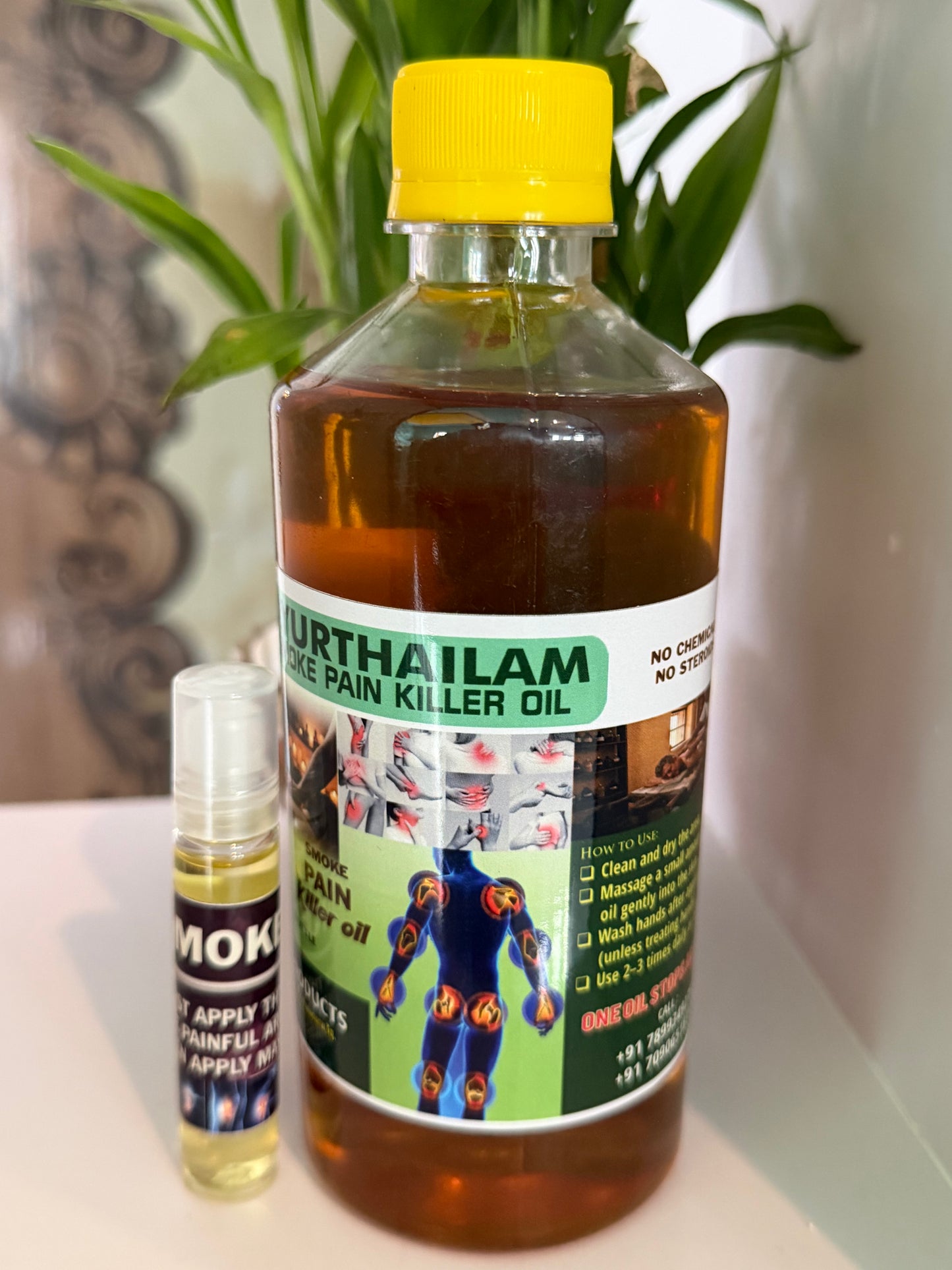 Combo Ayurthailam Pain Relief Smoke Oil🌿(10ml +250ml)