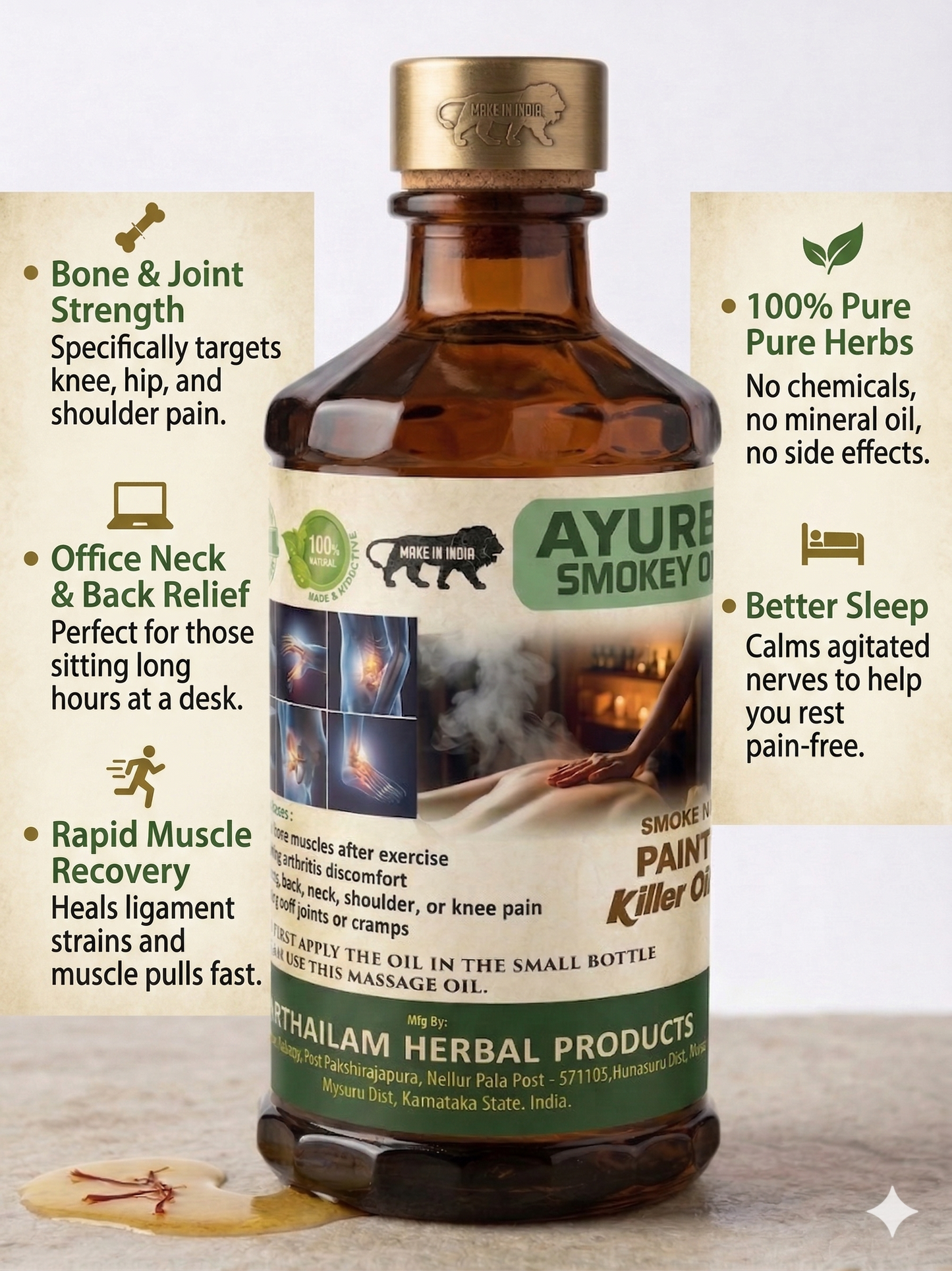 Ayurthailam Pain Relief Smoke Oil🌿